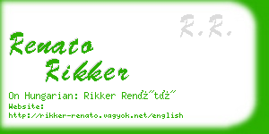 renato rikker business card